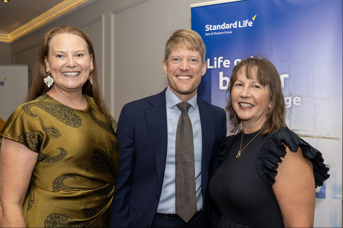 Charlotte Riordan and Darren McGarry, Standard Life with Mary O'Halloran, Complete Financial Advice. Picture: Brian Lougheed Charlotte Riordan and Darren McGarry, Standard Life with Mary O'Halloran, Complete Financial Advice. Picture: Brian Lougheed