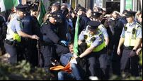 Gardaí disperse sit-down anti-immigration protest on O'Connell Bridge