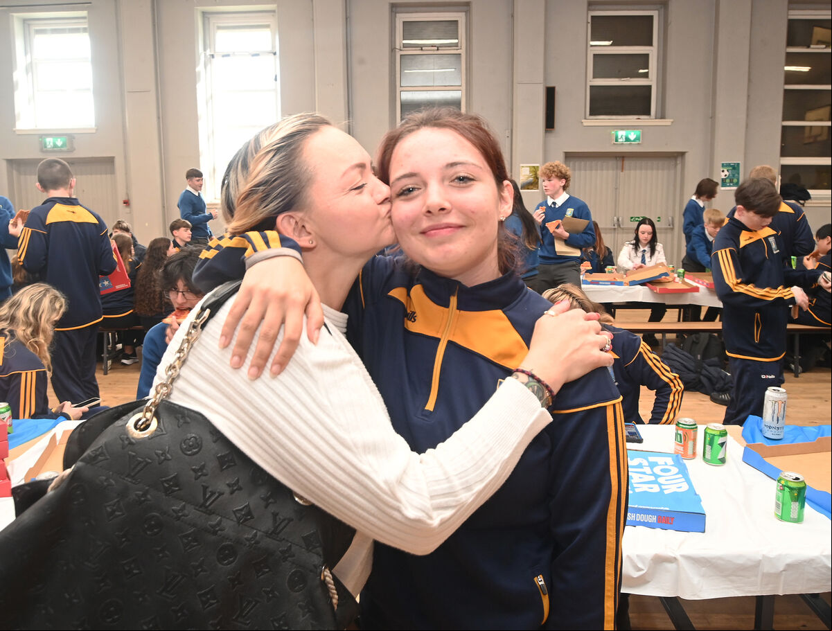 Roxy Cuber is congratulated by her mum Monika after she received her results at Coláiste Éamann Rís. Picture: Larry Cummins Roxy Cuber is congratulated by her mum Monika after she received her results at Coláiste Éamann Rís. Picture: Larry Cummins