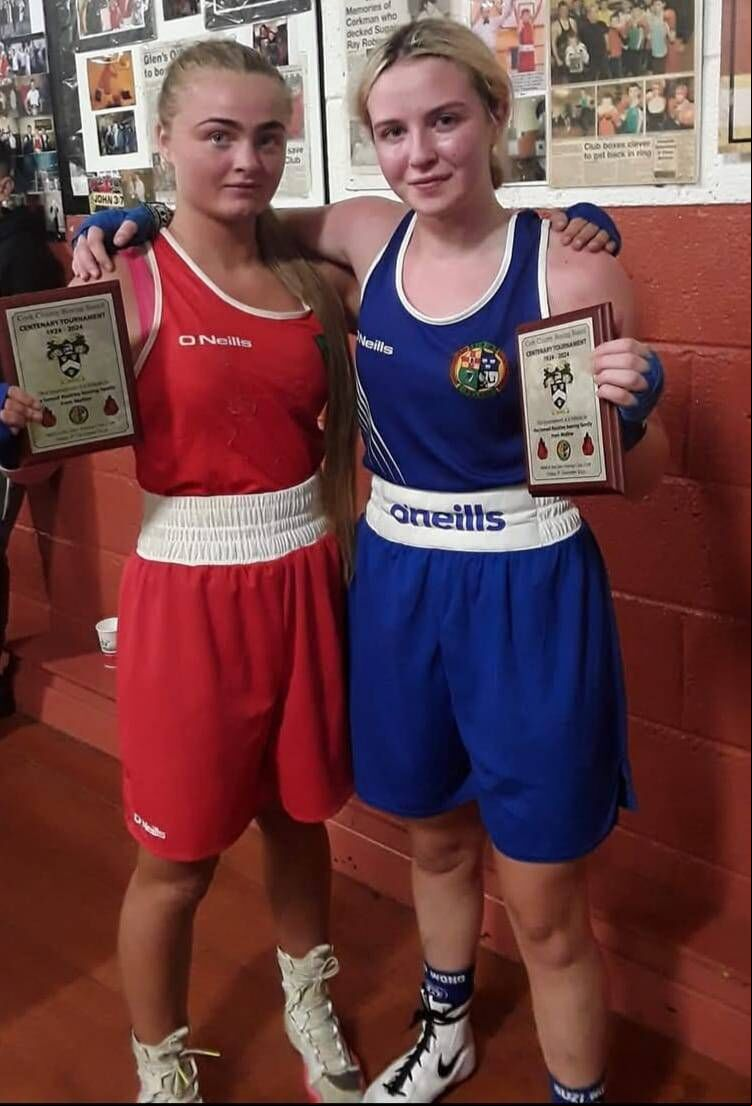 Both reigning Urish champions: Donna McCarthy, Mayfield and Chelsea Jordan, Muskerry. who boxed at the Buckley Tournament in the Glen JW Both reigning Urish champions: Donna McCarthy, Mayfield and Chelsea Jordan, Muskerry. who boxed at the Buckley Tournament in the Glen JW