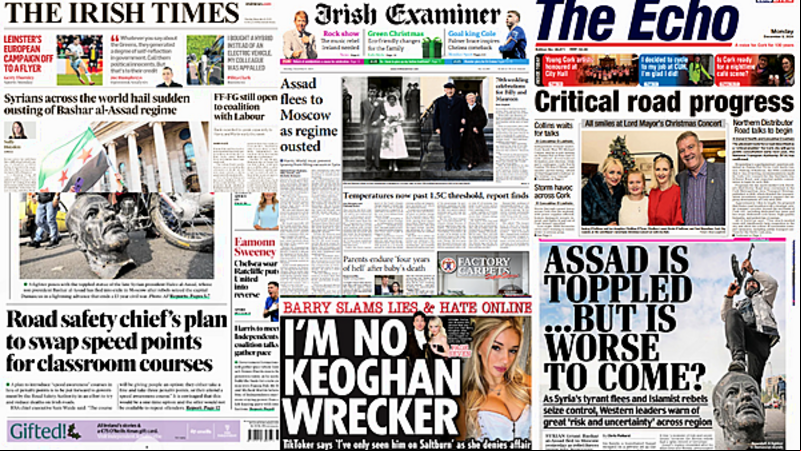 What the papers say: Monday's front pages What the papers say: Monday's front pages