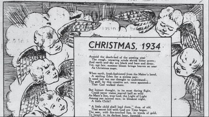 Inside the cover of the 1934 Holly Bough Inside the cover of the 1934 Holly Bough