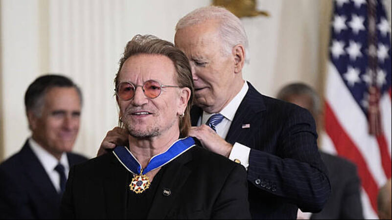 Bono awarded Presidential Medal of Freedom at White House Bono awarded Presidential Medal of Freedom at White House