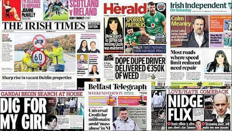 What the papers say: Saturday's front pages What the papers say: Saturday's front pages