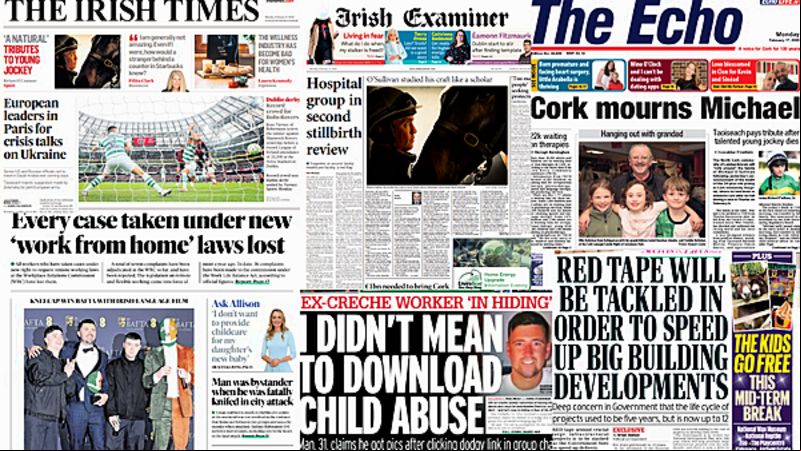 What the papers say: Monday's front pages What the papers say: Monday's front pages