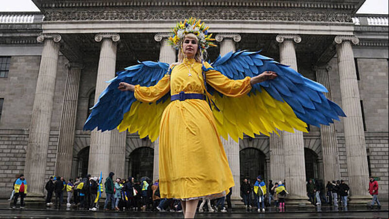 Ukrainians gather in Dublin for third anniversary of Russian invasion Ukrainians gather in Dublin for third anniversary of Russian invasion
