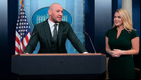 Former Irish MMA Fighter Conor McGregor Speaks To The Press At The White House Before Meeting With President Trump
