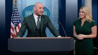 Former Irish MMA Fighter Conor McGregor Speaks To The Press At The White House Before Meeting With President Trump
