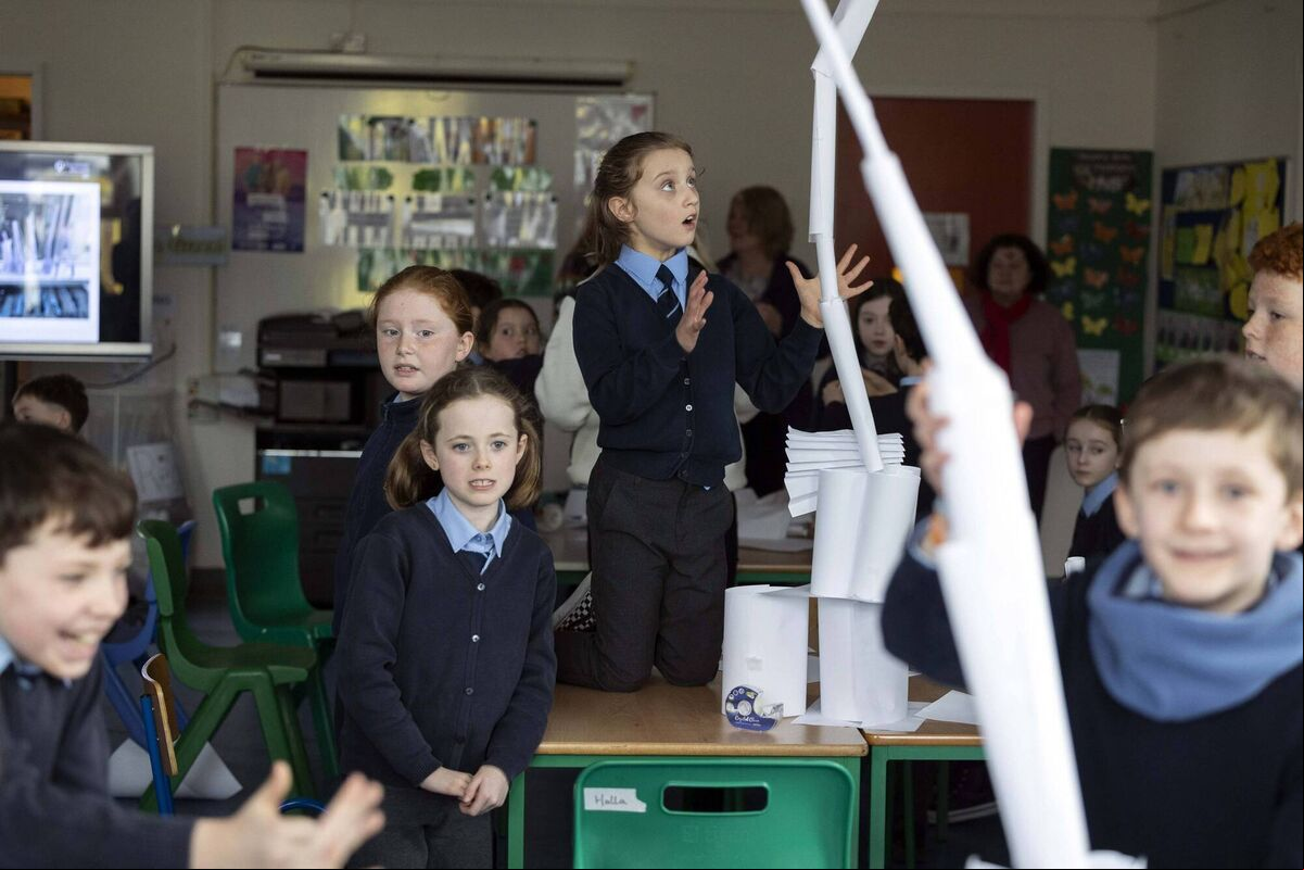 Cork County Council's Cork to Kinsale Greenway, STEPs Engineering Week's workshop at Gogginshill National School, with Cork County Council, Cork to Kinsale Greenway Project Team. Picture:Clare Keogh Cork County Council's Cork to Kinsale Greenway, STEPs Engineering Week's workshop at Gogginshill National School, with Cork County Council, Cork to Kinsale Greenway Project Team. Picture:Clare Keogh