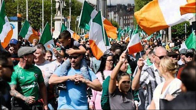 Thousands participate in Dublin anti-immigration protest and counter demo Thousands participate in Dublin anti-immigration protest and counter demo