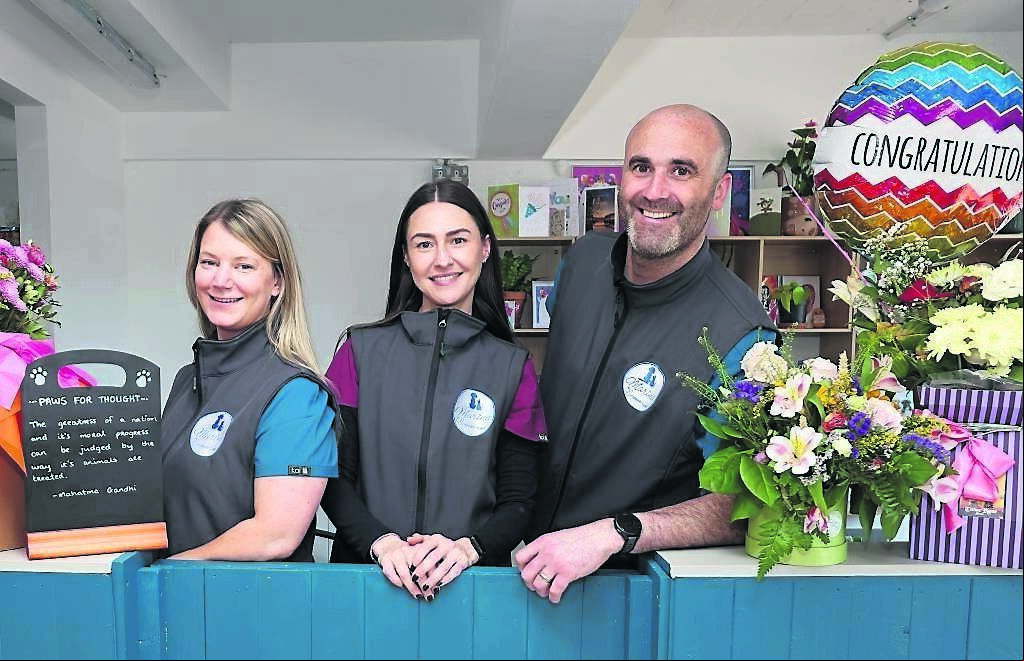 Sarah Kelleher, Kelly-Ann Blachere and Niall McMahon, the team at Marina Veterinary Clinic. Sarah Kelleher, Kelly-Ann Blachere and Niall McMahon, the team at Marina Veterinary Clinic.