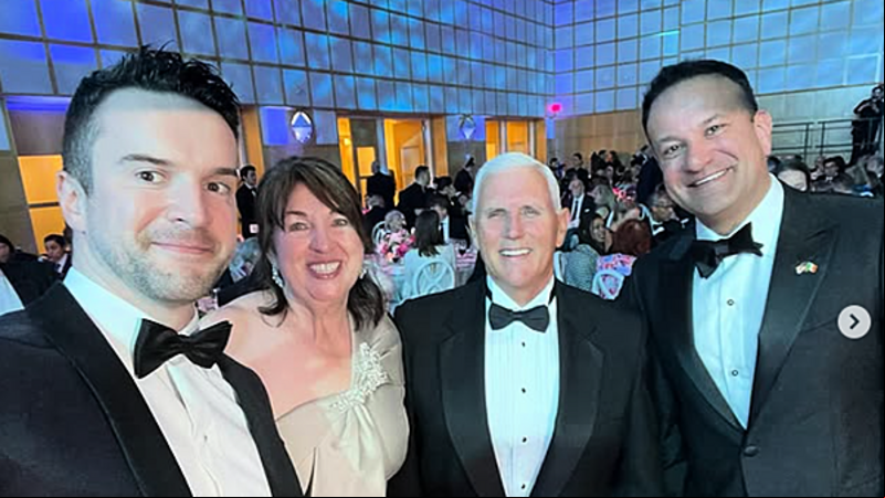 Leo Varadkar meets Mike Pence after he receives award for January 6th actions