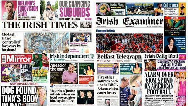 What the papers say: Saturday's front pages What the papers say: Saturday's front pages