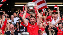 Sam Mulroy lifts the Delaney Cup 11/5/2025
