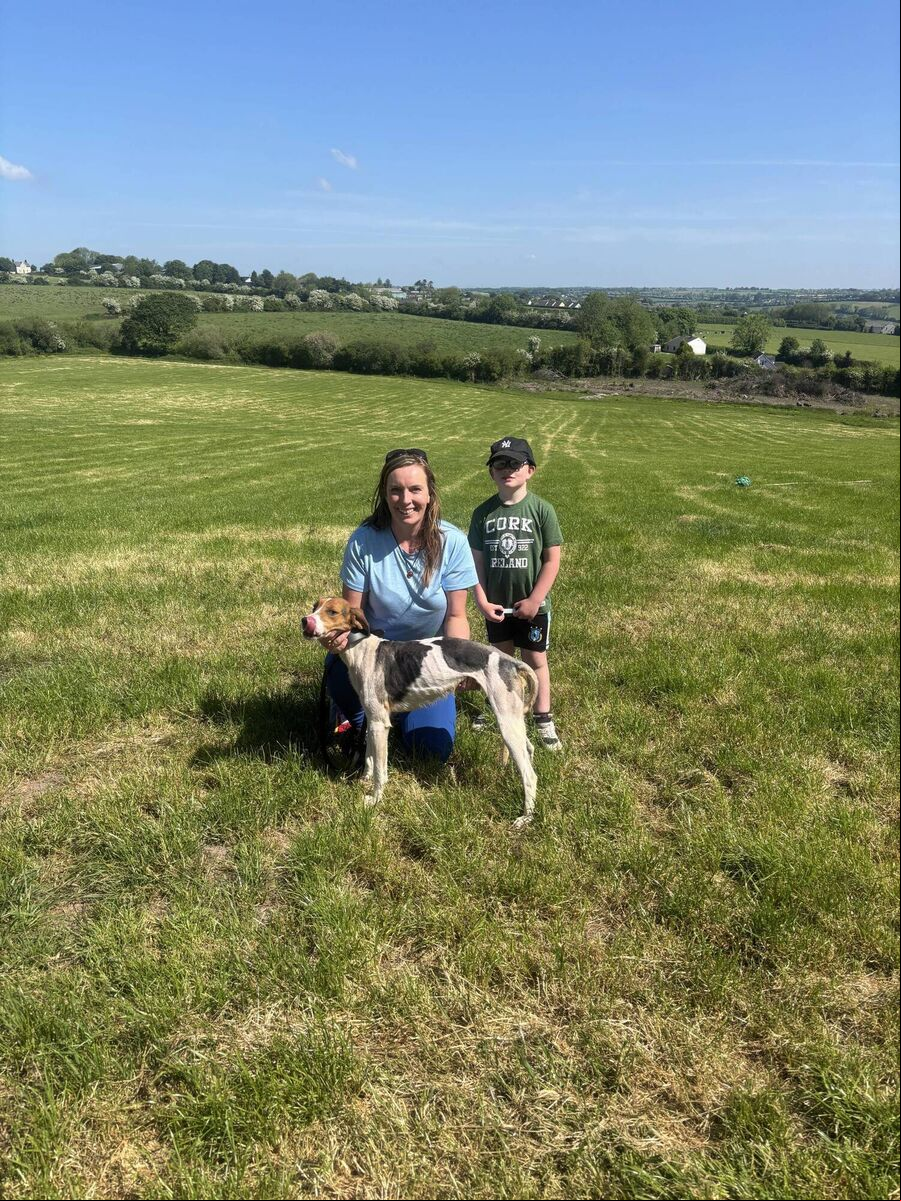 Mary and Lewis Barrett with Lewis Lass winner of the Mayfield Puppy maiden draghunt. Mary and Lewis Barrett with Lewis Lass winner of the Mayfield Puppy maiden draghunt.
