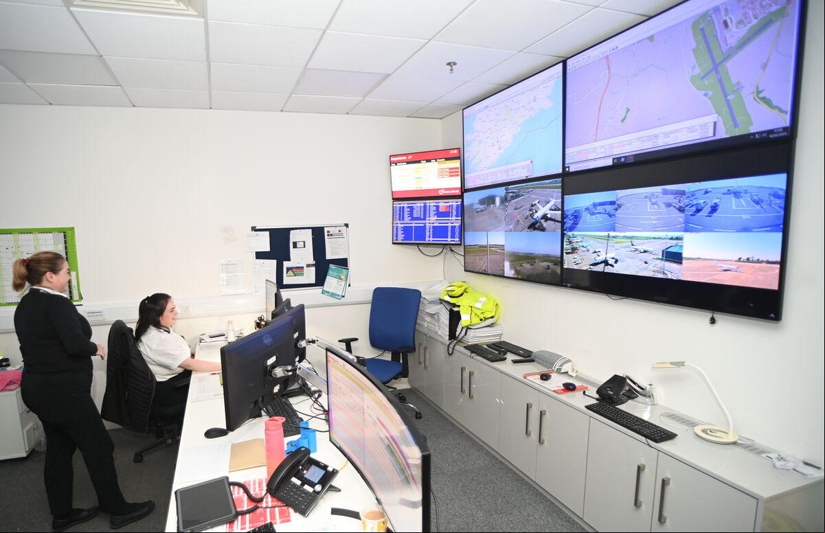 Staff handling ground operations in the Airside Management Unit and Airport Control Centre at Cork Airport. Picture Larry Cummins Staff handling ground operations in the Airside Management Unit and Airport Control Centre at Cork Airport. Picture Larry Cummins