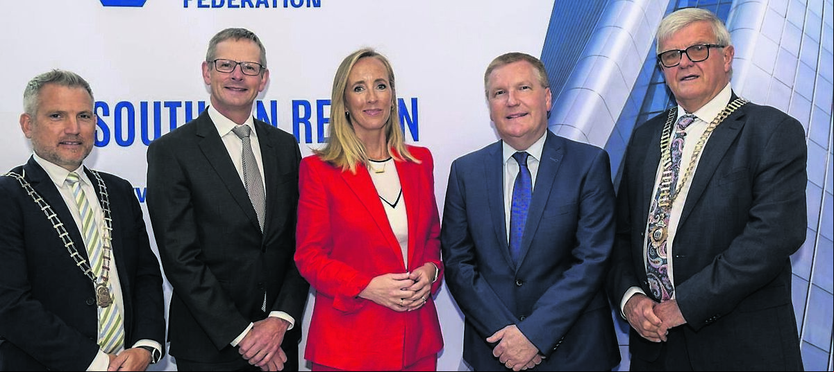 CIF Cork Branch chair Cian O’Mahony, director general Hubert Fitzpatrick, and Southern Region director Joanne Treacy with EU Commissioner Michael McGrath and CIF president Stephen McCarthy at its Southern Construct Summit in the Clayton Hotel Silver Springs. The summit, attended by Taoiseach Micheál Martin, was themed ‘Elevating Cork’ and discussed funding Cork’s infrastructure, housing, and innovation in construction. Ms Treacy welcomed the g of contracts for the M28 and Respond’s announcement of 218 homes in Jacob’s Island, while Ann O’Mahony, inset, said Cork house prices may rise 6.4%. Picture: Brian Lougheed
CIF Cork Branch chair Cian O’Mahony, director general Hubert Fitzpatrick, and Southern Region director Joanne Treacy with EU Commissioner Michael McGrath and CIF president Stephen McCarthy at its Southern Construct Summit in the Clayton Hotel Silver Springs. The summit, attended by Taoiseach Micheál Martin, was themed ‘Elevating Cork’ and discussed funding Cork’s infrastructure, housing, and innovation in construction. Ms Treacy welcomed the g of contracts for the M28 and Respond’s announcement of 218 homes in Jacob’s Island, while Ann O’Mahony, inset, said Cork house prices may rise 6.4%. Picture: Brian Lougheed