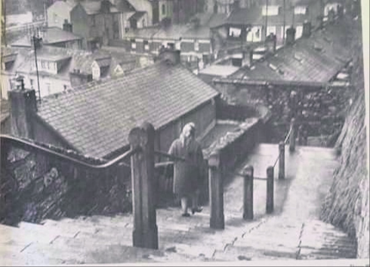An image of the Rock Steps from The Norries of Cork Facebook page - the ‘Devil’s Chair’ was located at the bottom An image of the Rock Steps from The Norries of Cork Facebook page - the ‘Devil’s Chair’ was located at the bottom