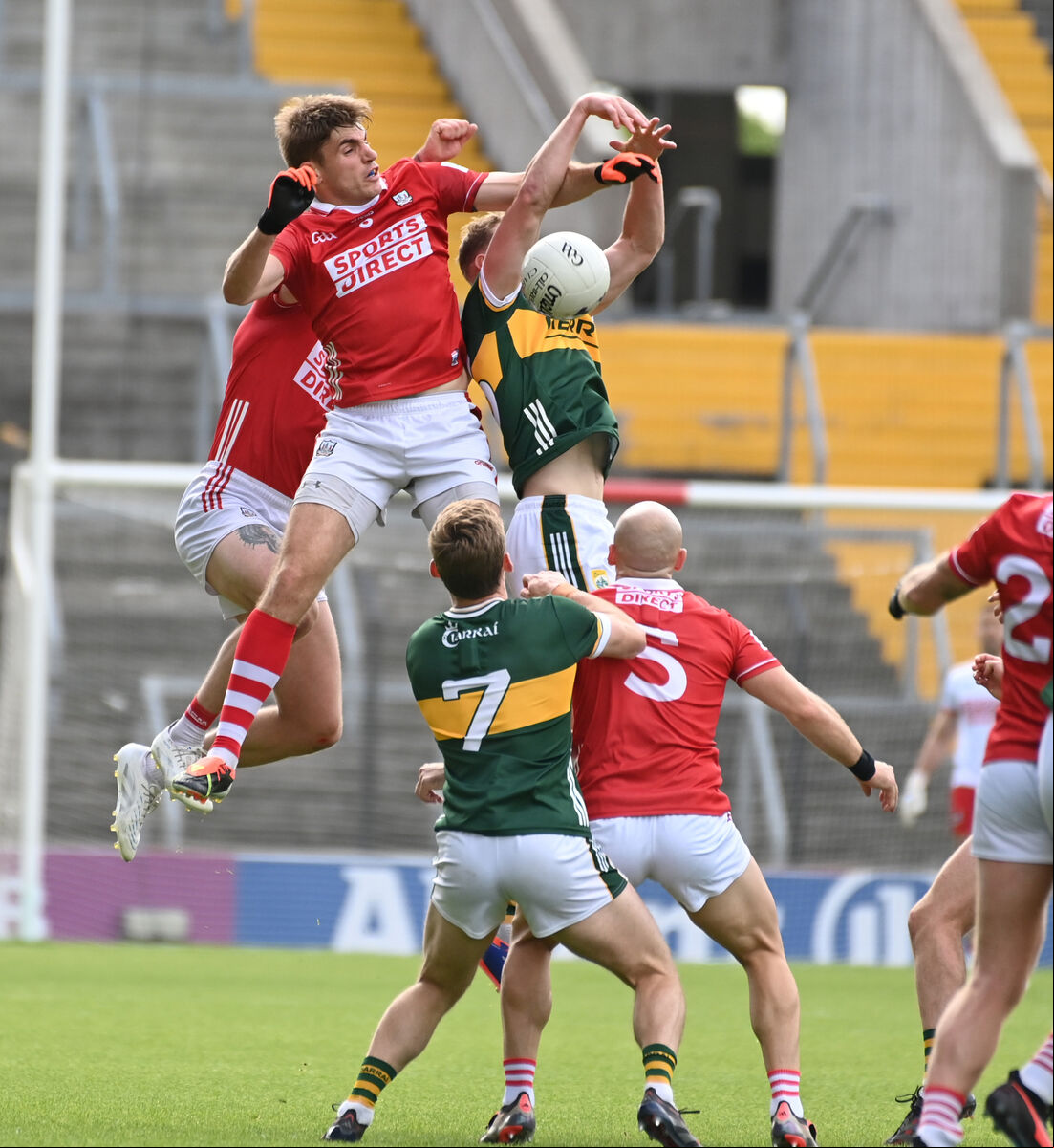 Cork's Ian Maguire goes high against Kerry. Picture: Eddie O'Hare Cork's Ian Maguire goes high against Kerry. Picture: Eddie O'Hare
