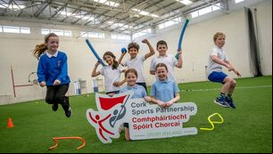 <p>Students from schools across North Cork gathered at the Mallow GAA Complex for a high-energy Primary Schools Athletics Blitz recently, hosted by Cork Sports Partnership. The event marked the exciting conclusion of a four-week athletics programme delivered in participating schools.  Pictured are Leah Obrien, Kenzy Wafi, Abigail Tarrant, Guilherme Silva Prera, Tyler Carrol, Nessa lynch and Oran Higgins. Photo: Colm Lougheed</p>