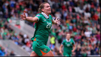 Saoirse Noonan celebrates scoring her sides first goal 3/6/2025