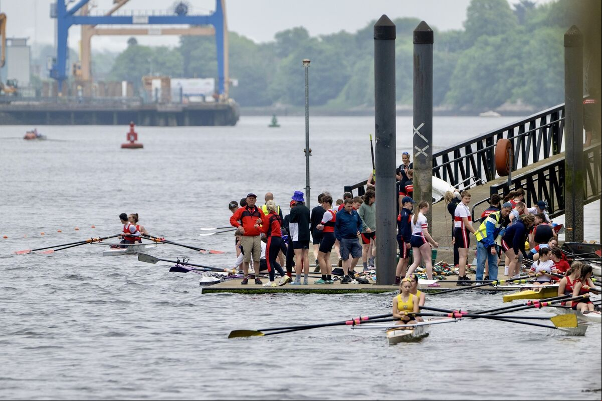 Boats enter the water during the Lee Regatta at The Marina in Cork. Picture Chani Anderson Boats enter the water during the Lee Regatta at The Marina in Cork. Picture Chani Anderson