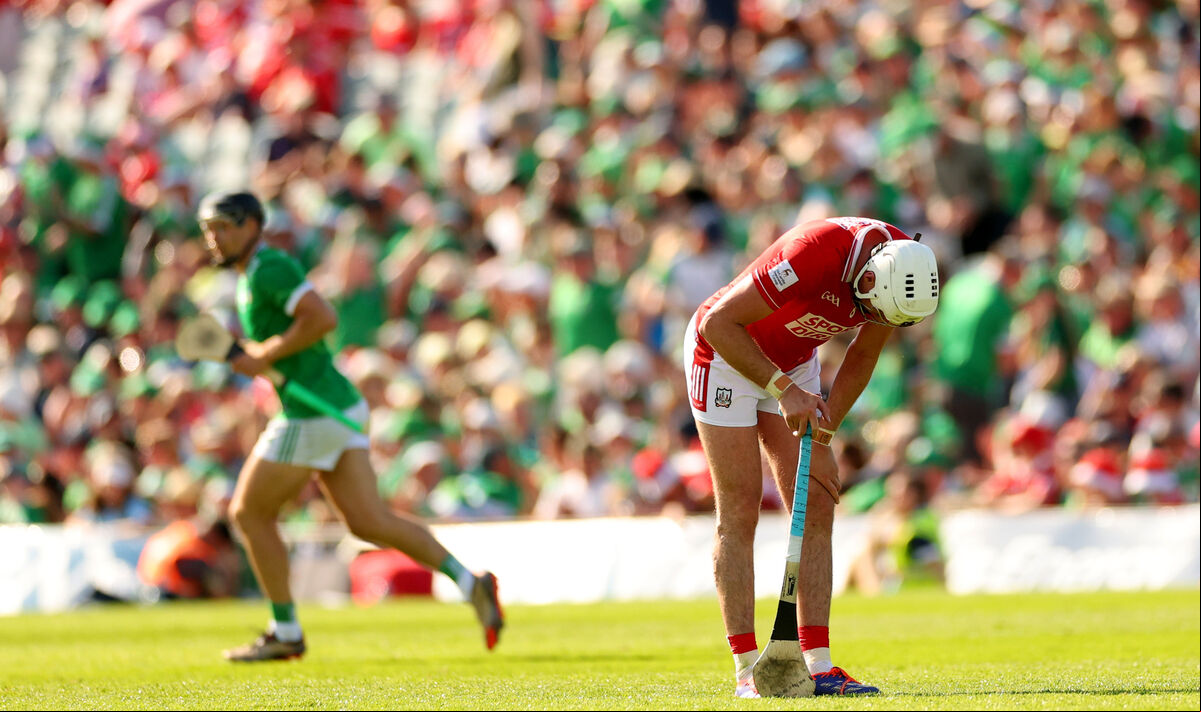 Cork’s Tim O'Mahony dejected late in the game at TUS Gaelic Grounds. Picture: Inpho/James Crombie Cork’s Tim O'Mahony dejected late in the game at TUS Gaelic Grounds. Picture: Inpho/James Crombie