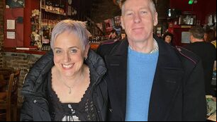 <p class="contextmenu internal_Caption">Katy Linfield, the ‘After All’ girl, with Paul Linehan of The Frank And Walters. </p>