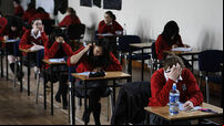 Students sitting exams