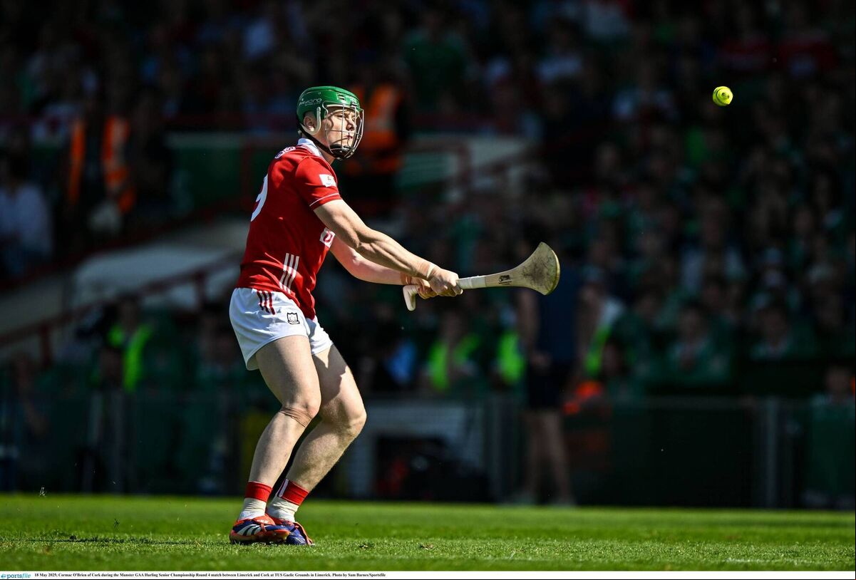 Cormac O'Brien of Cork fires a against Limerick at TUS Gaelic Grounds. Picture: Sam Barnes/Sportsfile Cormac O'Brien of Cork fires a against Limerick at TUS Gaelic Grounds. Picture: Sam Barnes/Sportsfile