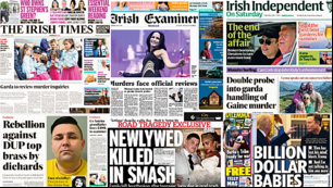 What the papers say: Saturday's front pages
